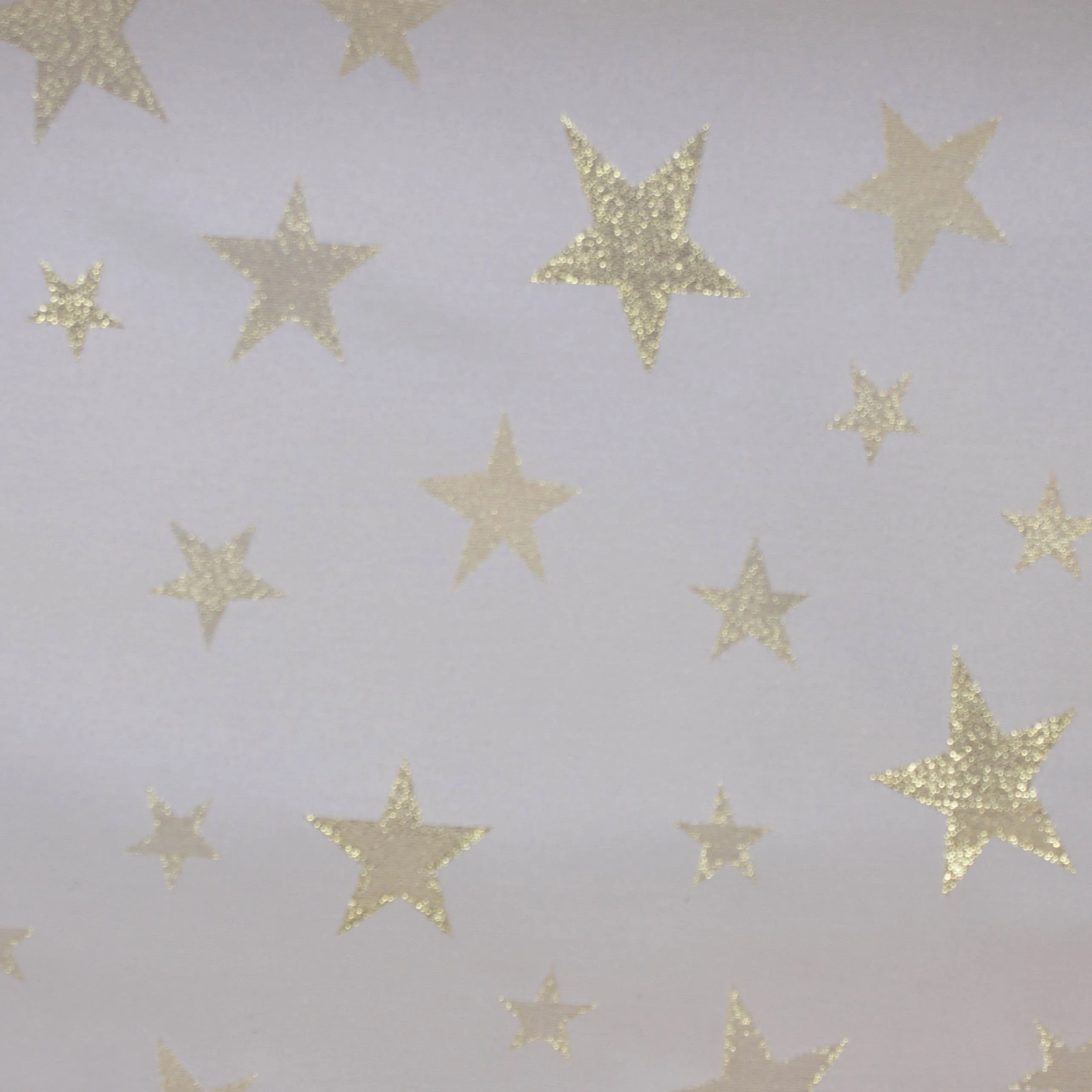 Jacquard Polyester met sterren met gouddraad